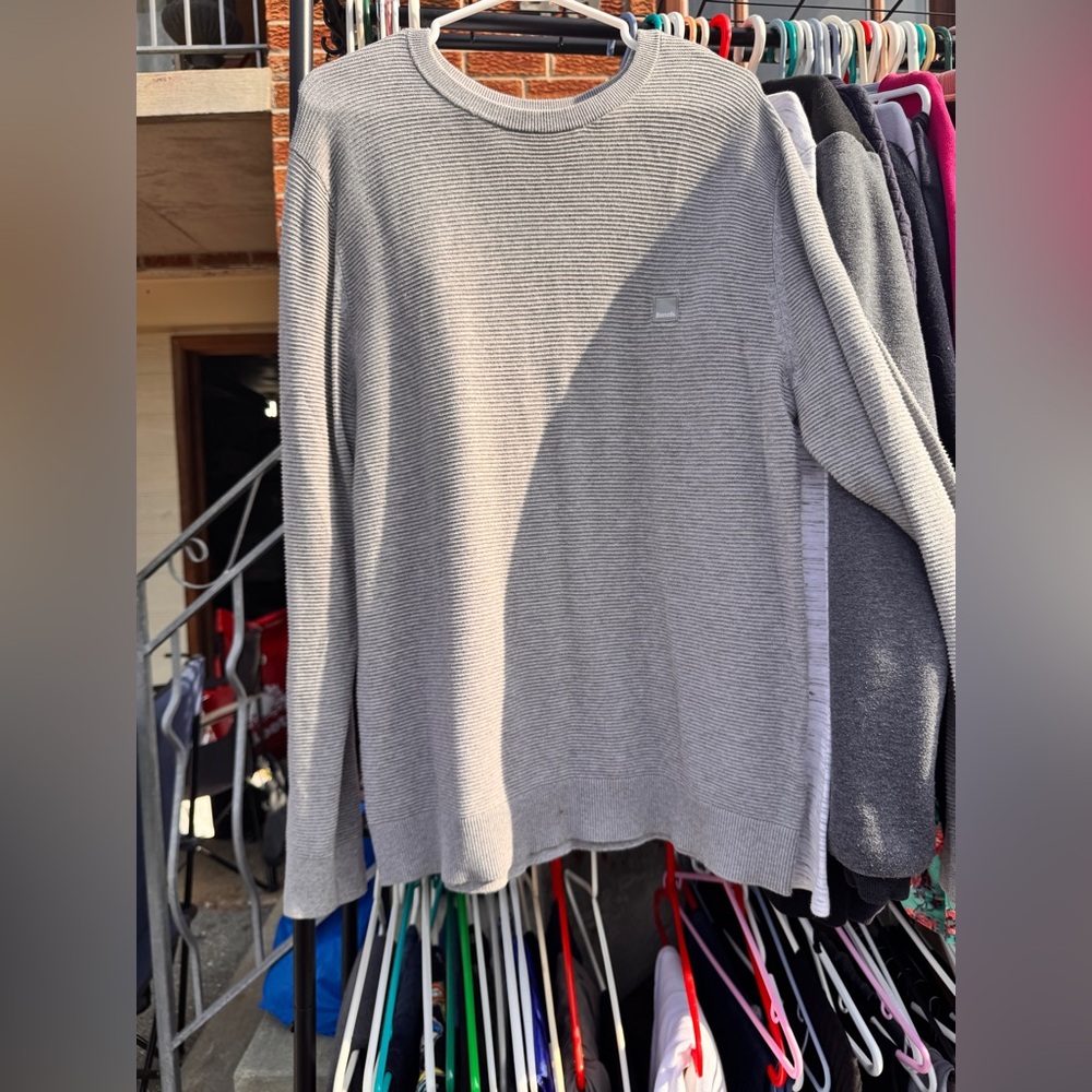 Bench Men's Long Sleeve Crewneck Sweater - Light Gray